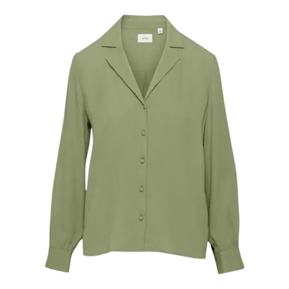 Aritzia Wilfred Tulum Blouse Sage Women's Small - Picture 2 of 9